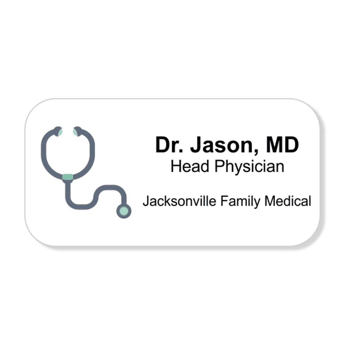Stethoscope Full Color Name Tag