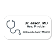 Stethoscope Full Color Name Tag