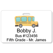 Student Bus Number Horizontal ID Card