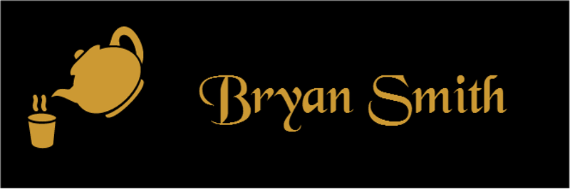 Tea & Coffee Shop Rectangle Name Tag