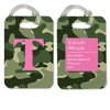 Camouflage Pattern Monogram Luggage Tag