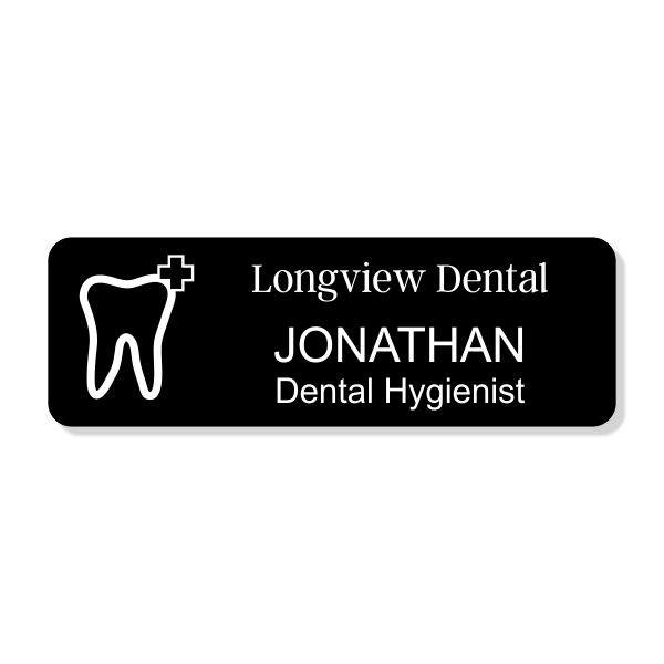 Tooth Dentist Engraved Name Tag