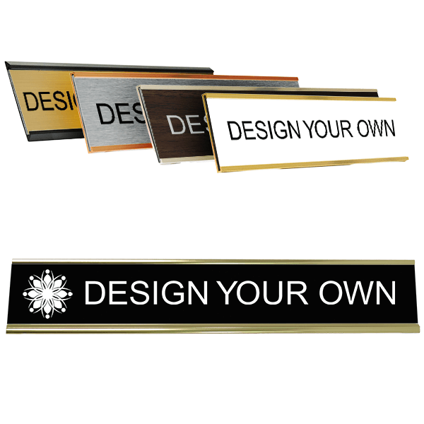 Traditional Plastic 2" x 12" Engraved Wall Nameplate