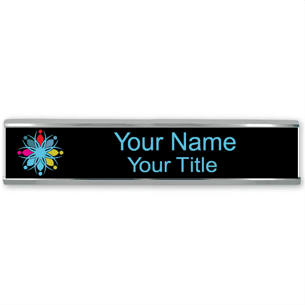Traditional 2" x 12" Full Color Wall Nameplate