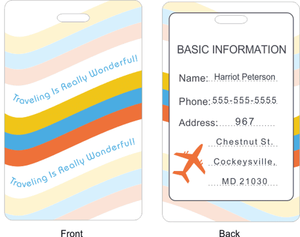 Traveling Is Wonderful Luggage Tag