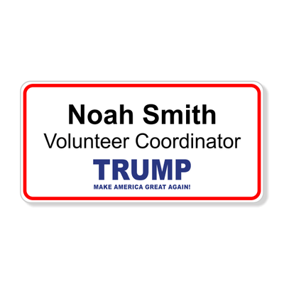 Trump Presidential Name Badge