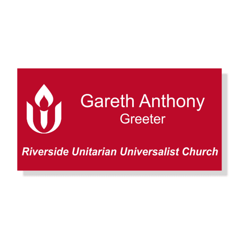 Unitarian Engraved Name Tag - Large Rectangle