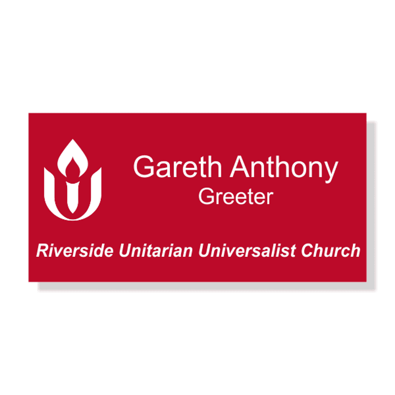 Unitarian Engraved Name Tag - Large Rectangle