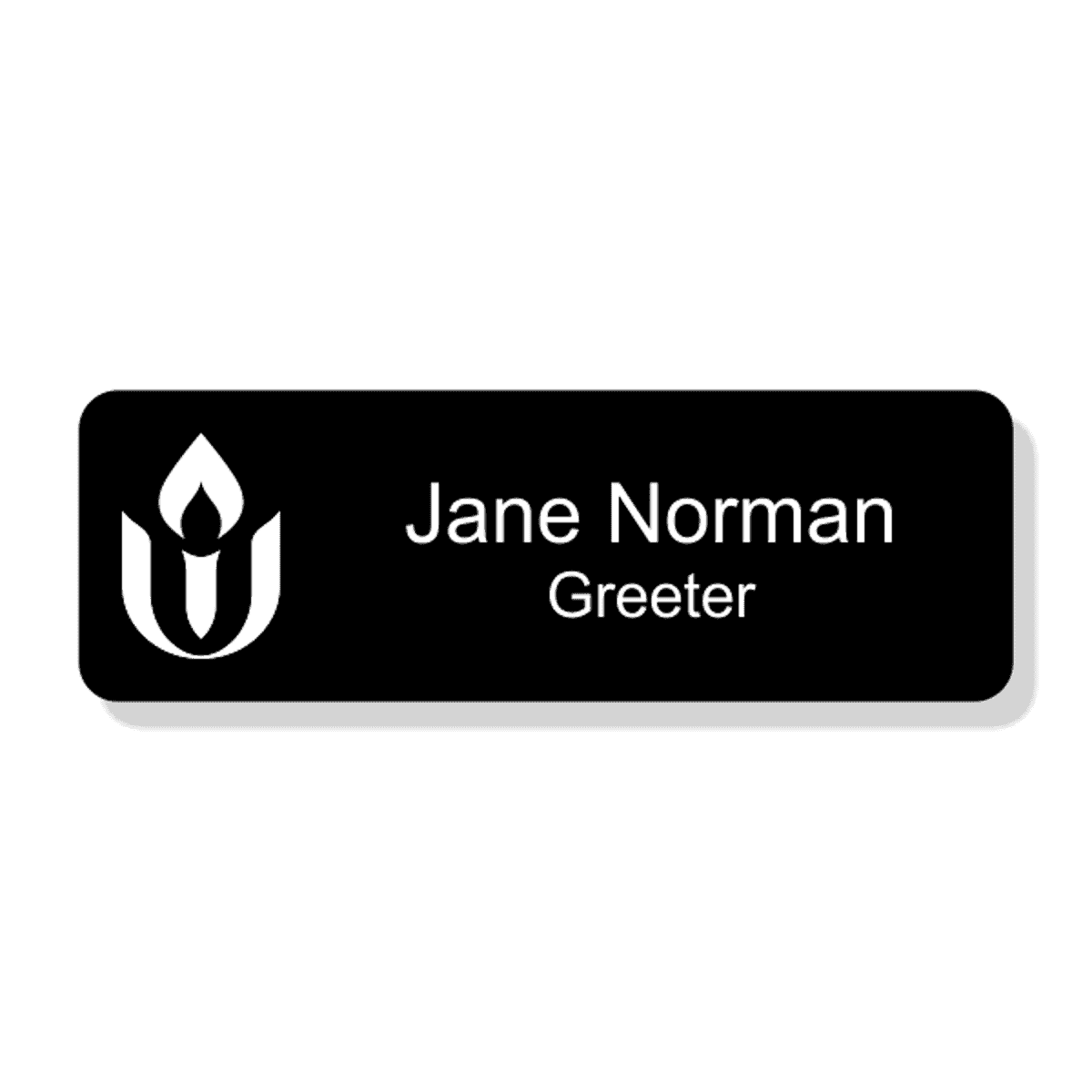 Unitarian Engraved Name Tag - Rectangle