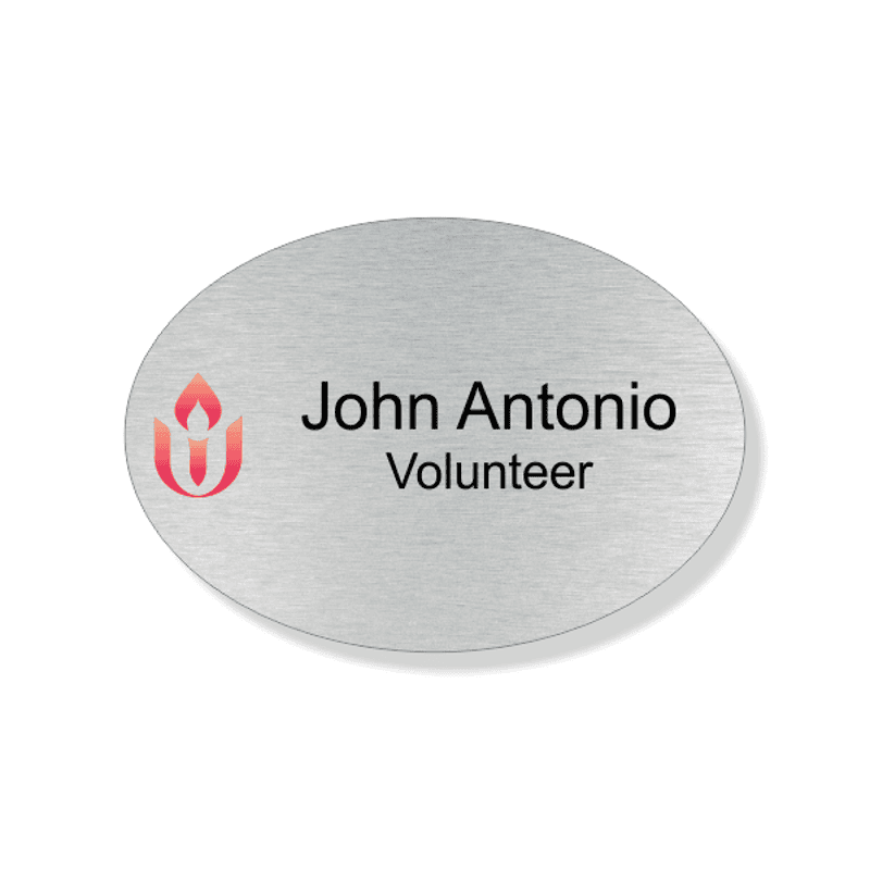 Unitarian Full Color Name Tag - Oval
