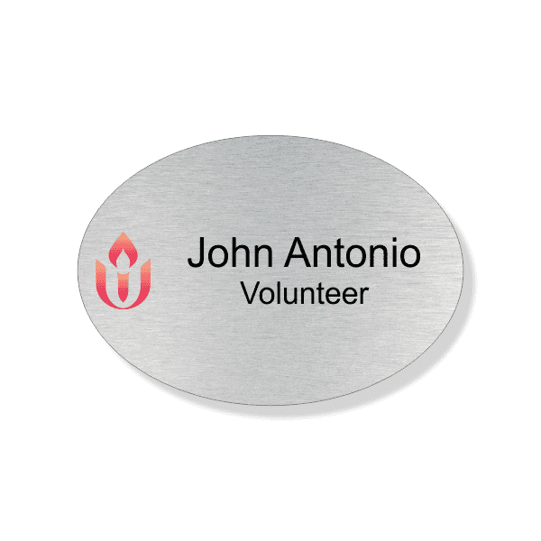 Unitarian Full Color Oval Name Tag