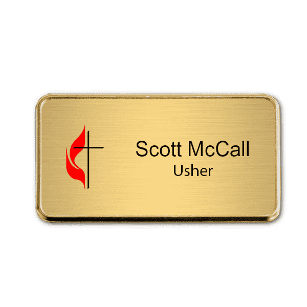 United Methodist Church Framed Name Tag