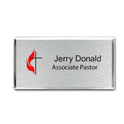 United Methodist Full Color Executive Large Rectangle Name Tag 