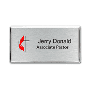 United Methodist Full Color Executive Large Rectangle Name Tag