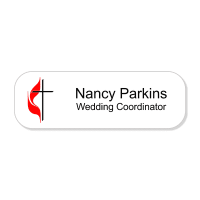 United Methodist Full Color Name Tag - Rectangle