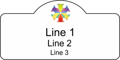 UV Printed Name Badge Crest Shape