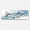 Blue Marble Background Custom Name Tag on White Shirt