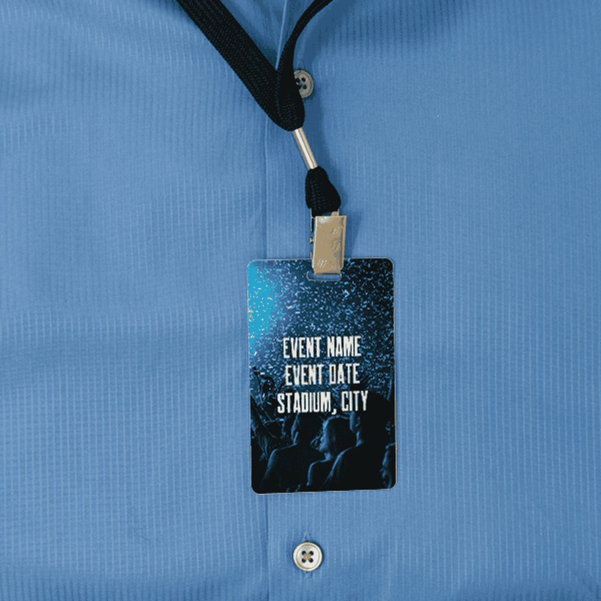 VIP Pass Custom Photo ID Badge Back