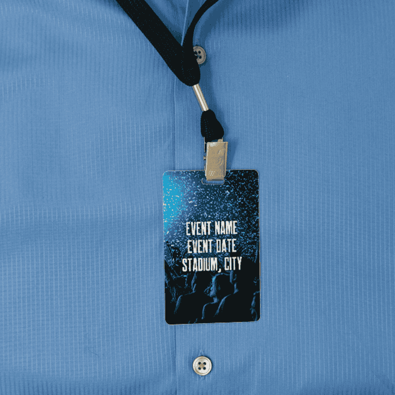 VIP Pass Custom Photo ID Badge Back