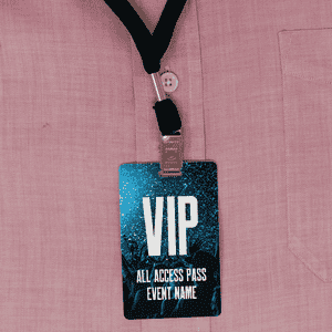 VIP Pass Custom Photo ID Badge Front