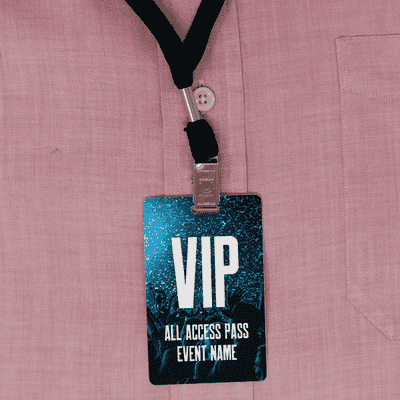 VIP Pass Custom Photo ID Badge - alternate view