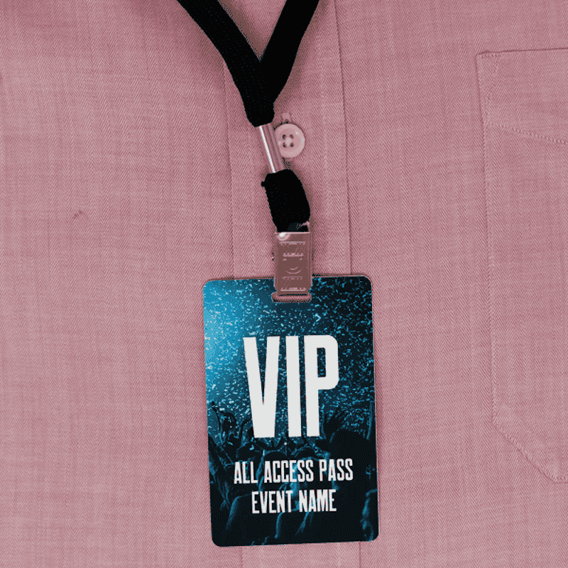 VIP Pass Custom Photo ID Badge Front