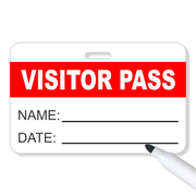 Visitor Pass Reusable Name Badge