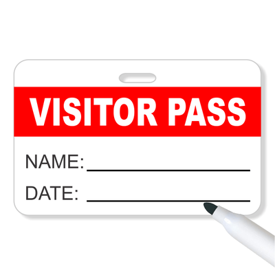 Visitor Pass Reusable Name Badge