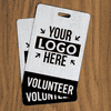Volunteer Custom Logo Photo ID Badge lifestyle wood