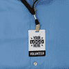 Volunteer Custom Logo Photo ID Badge - lifestyle blue