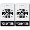 Volunteer Custom Logo Photo ID Badge - double sided