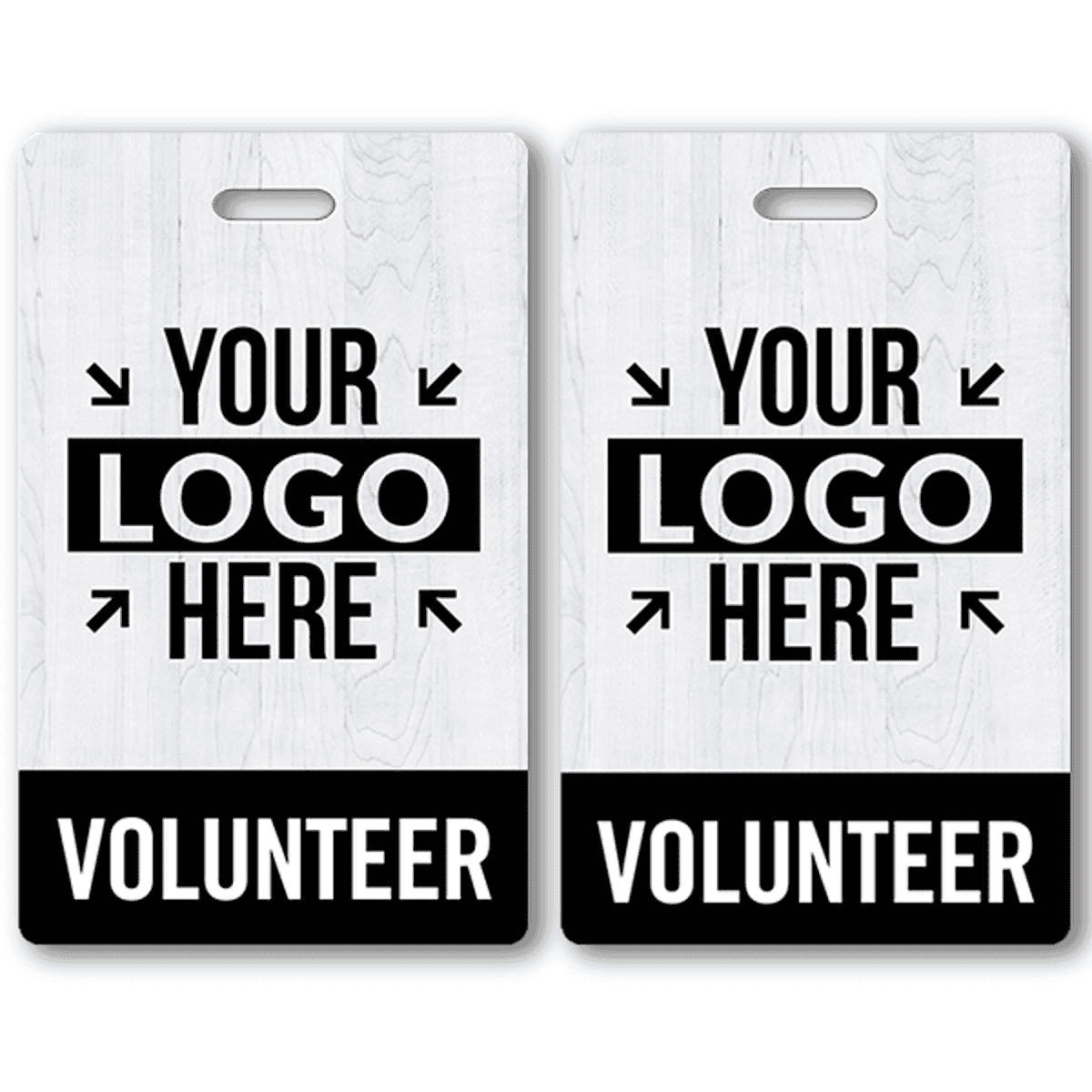Volunteer Custom Logo Photo ID Badge - double sided