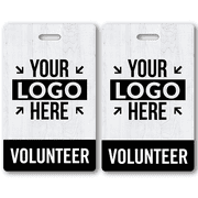 Volunteer Custom Logo Photo ID Badge