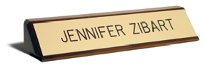 Walnut 10 inch Desk Name Plate