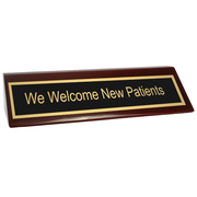 We Welcome New Patients Piano Desk Block