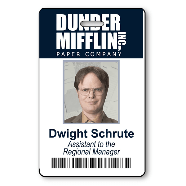 The Office Angela Martin Dunder Mifflin ID Badge Cosplay Costume Name 